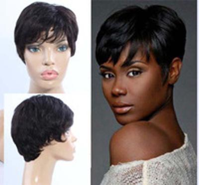 China Silky Straight Short Wave Hair Wigs For Black Women Brazilian Hair Short Bob Wig Natural Wave NO--Remy Hair for sale