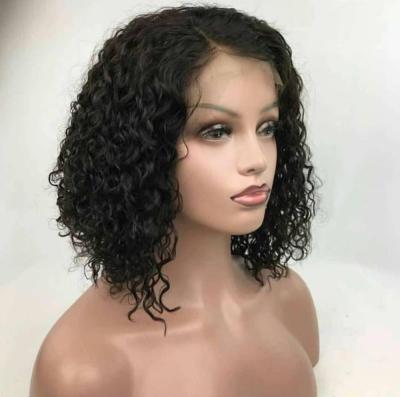 China Short Curly Curly Lace Front Hair Wigs With Baby Hair Brazilian Remy Curly Wavy Wigs For Women for sale