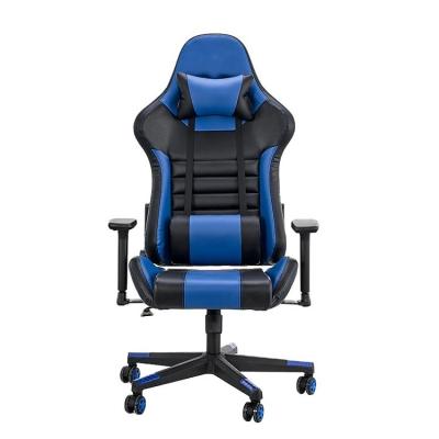 China 2021 Blue RGB Tooth Control Music Playback Game Chairs (Height) Adjustable Audio Computer Gaming Chair Massage Function for sale