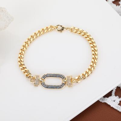 China China factory wholesale luxury chain and link bracelets bracelet women jewelry fashionable promotional products 19 6 PCs for sale