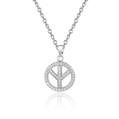 China TRENDY Hot Selling Peace And Love Pendant Necklace Gift Necklace All-Match Necklace Direct for sale