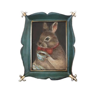 China Decorative Hot Selling Gifts For Children Rabbit Vintage Style Photo Frame Space Decorative Painting for sale