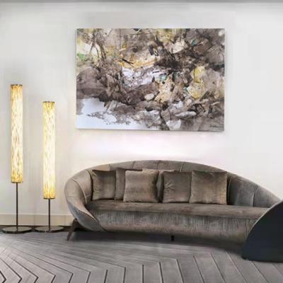 China Best-selling factory handmade high quality modern floral abstract decorative painting rectangle for sale