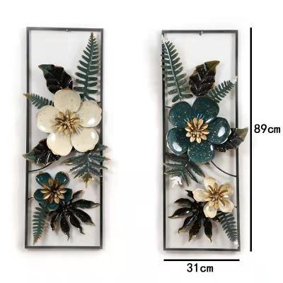 China Luxury Three-dimensional Flower Wall Plant INS Decorative Iron Picture Frame Decorative A Set for sale