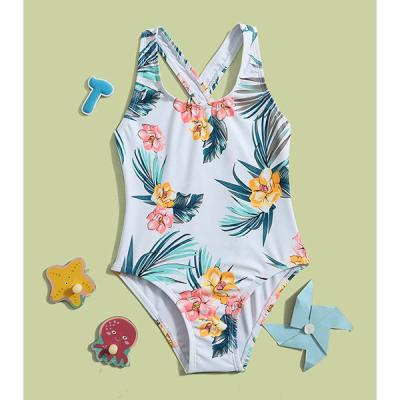 China Breathable Hot Selling One Piece Swimwear For Kids Floral Swimwear Baby Swimwear Kids Bikini for sale