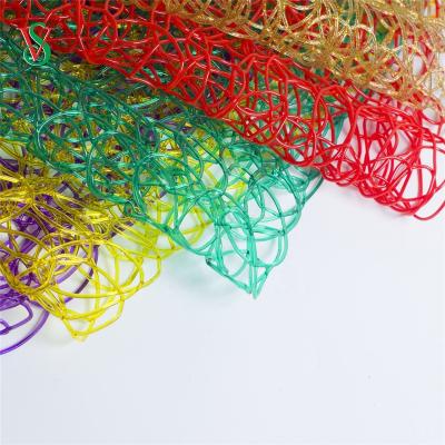 China PVC Material Hand Made Colorful Tinsel Mesh Net Factory Commercial Direct Supply Use For Pattern Lights Making Christmas Decoration Lights for sale