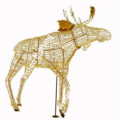 China Europe Outdoor Hot Sale IP65 Animal Sculpture Christmas Decoration 3D Led Pattern Deer Light for sale