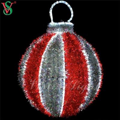 China Commercial Use Outdoor Festival Holiday Decoration LED Ball Shape 3D Christmas Pattern Lights for sale