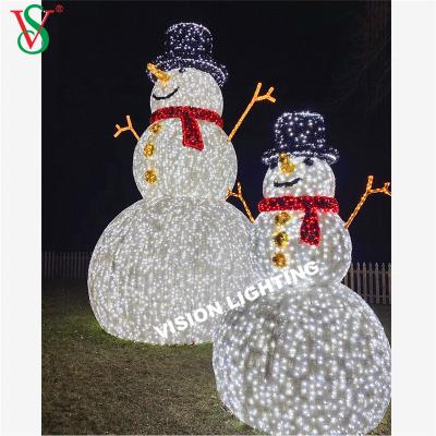 China Personalized 3D Snowman Pattern Lights Led Decorative Outdoor Festival Christmas Decoration Customized Large for sale