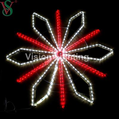 China Modern Landscape Outdoor Christmas Decoration Lighting IP65 2D Pattern Led Snowflake Pattern Light for sale