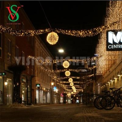 China 2D Garden Hanging String Light Detachable Christmas Ball 2D Led Pattern Lights For Street Decorative Lanterns for sale