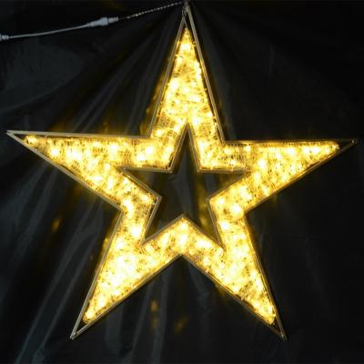 China Durable Christmas Decoration Lights 2D Led Hanging Star Pattern Light For Commercial Mall Store Use for sale