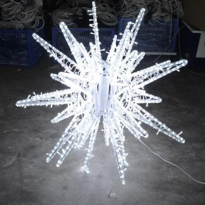 China New Commercial Use 2020 Led Holiday Christmas Hanging Starburst 3d Outdoor Street Decorations Star Pattern Lights for sale