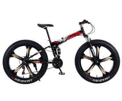 China Hot Selling Carbon Steel 21/24/27 Speed ​​Foldable Mountain Bike 26 Inch OEM Bicycle Carbon Steel Frame Road Bike Adult Mountain Bike for sale