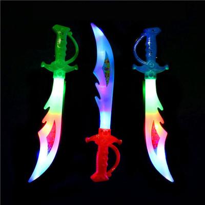 China Hot Selling Led Flashing Light LED Plastic Module Sword Plastic Machete Silent Type Flashing Light Up Cheap Children Light Up Saber Kids Role Play Game Toys for sale