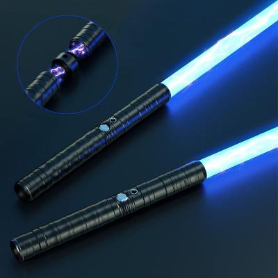 China Separable Light Saber Toys Metal Laser Sword 2PCS Light+Sound Flashing Handle RGB LED Popular Cosplay Light Sword Kids Cosplay Props for sale