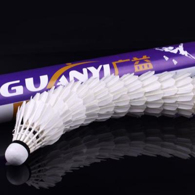 China Cheap durable No.1 duck feather badminton shuttlecock 12pcs per dozen badmintons entertainment enthusiasts do physical exercise for sale