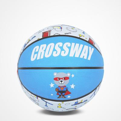 China Basketball Playing NO.5 Popular High Quality Rubber Kids Basketball Popular Cute Cartoon Pattern Indoor Outdoor Game Portable High Elasticity for sale