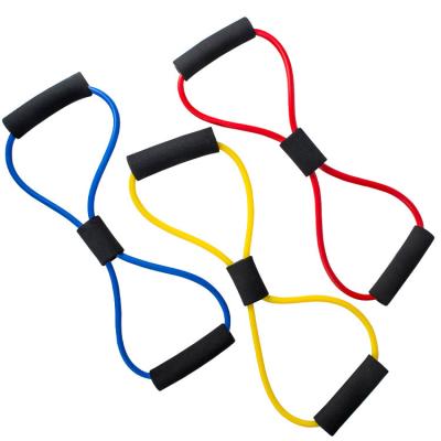 China Hot Selling 8 Character Pull Rope Strength Training Strength Training Band Fitness Equipment Combination Arm Pull Rope for sale