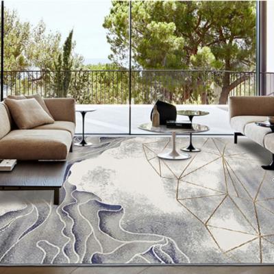 China Geometric Figure Light Luxury Handmade Rug Reversible Abstract Design for sale