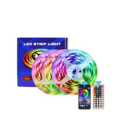 China Easy Installation SMD 5050 LED Light Strip RGB Factory Outlet Colorful Decoration DC 12/24v Suit With Remote Controller Waterproof for sale