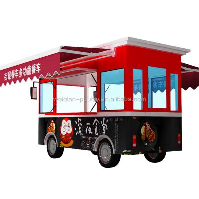 China Factory Direct Easy To Use Electric Dining Car / Mobile Stainless Steel Fast Food Trucks for sale