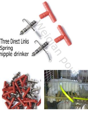 China Stainless steel automatic poutlry nipple drinker, rabbit water nipple, nipple drinker for rabbits at low price in UAE for sale