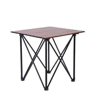 China Easy Folding And Outdoor Portable Folding Woodgrain Family Picnic Tables Large Transport Aluminum Table for sale