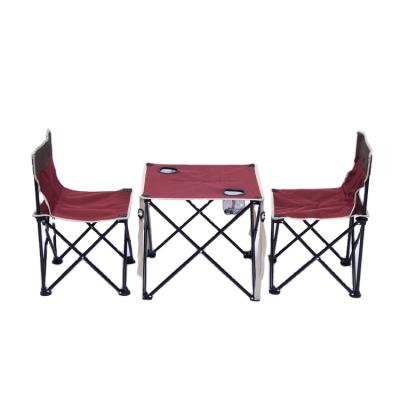 China Modern Comfortable Foldable Beach Chair Beach Tables And Chair With Cup Holder for sale