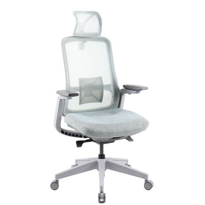 China (Size) High Gray Frame Director Swivel Conference Office White Back Adjustable Mesh Ergonomic Chair from Li&Sung 10003 Actuity for sale