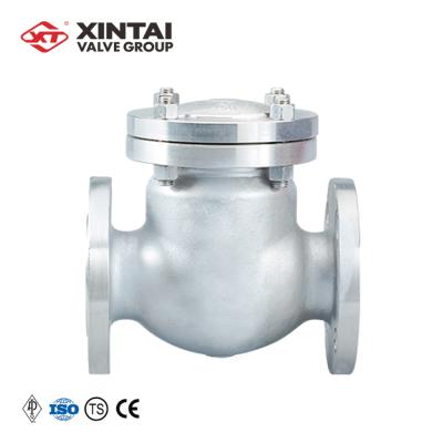 China H44W-150LB 4inch General Low Pressure Cf8 Flanged Swing Single Disc Check Valve for sale