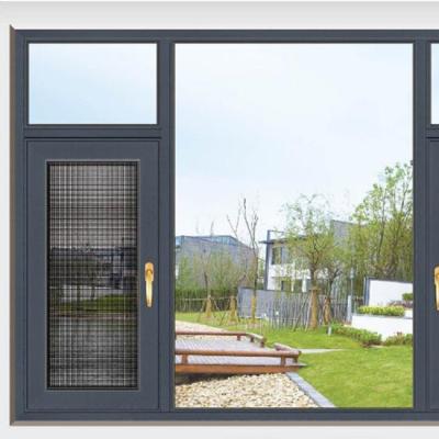 China Energy Saving Aluminum Casement Glass Window Frame With Integrated Stainless Steel Screen for sale