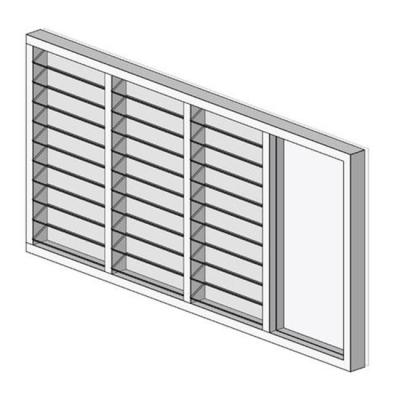 China Fixed Fixed Aluminum Venetian Blinds Window Ventilation Design for sale