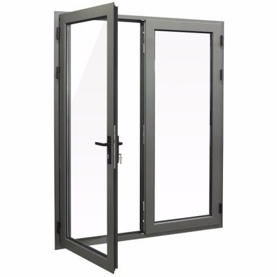 China Energy Saving Thermal Break Waterproof Aluminum Swing Cafe Curtain Door Design for sale