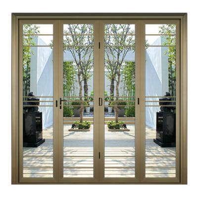 China Heat Insulation Pattern Simple Exterior Garden Aluminum Folding Glass Door For House And Home for sale