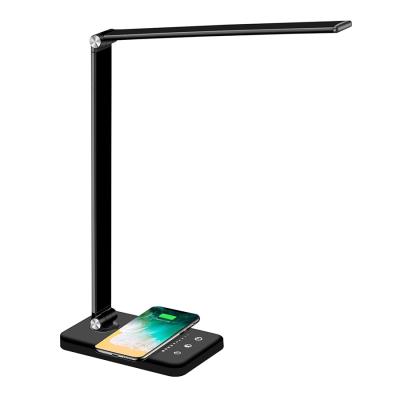 China Modern Hot Sale Radio Table Lamp LED Table Light Rechargeable Modern Led Desk Lamp Rechargeable With Wireless Charger USB Table Light for sale