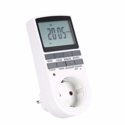 China Energy Monitoring Smart Plug Electronic Power Timer In Switch Socket Digital LCD Energy Saving Programmable Smart Time Switch for sale