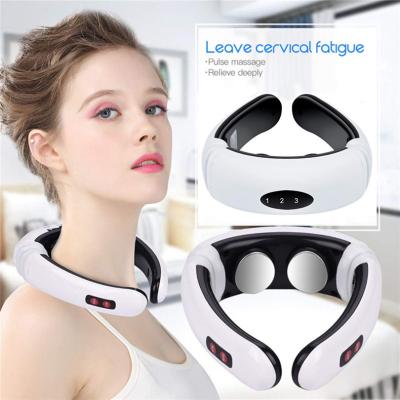 China Mini Personal Electric Shiatsu Mini Personal Electric Plus Cervical Pain Relief Tool Care Portable Heating Neck Shoulder Back Massager for sale