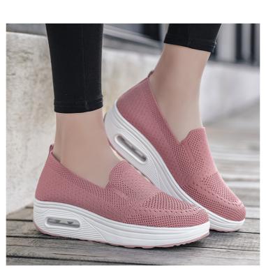 China Fashion Trend Casual Trainers Spring Wedges Summer Mesh Women's Height Increasing Shoes High Top Women's Sneakers For Women for sale