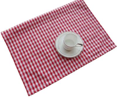 China 2021 New Fashion Style 40x60cm Nordic Style Cotton Jacquard Check Stripe Kitchen Towel Cloth Viable Wholesale Red White Clean Place Mats for sale