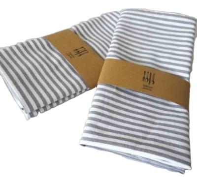 China Wholesale Clean Sustainable Popular Clean Jacquard Kitchen Towel Kitchen Check Stripe Style Mediterranean Kitchen Dish Tea Towel for sale