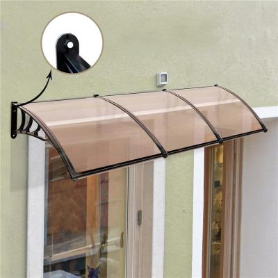 China Luxury Black ABS Frames Door Awning With UV POLYCARBONATE Sheet for sale