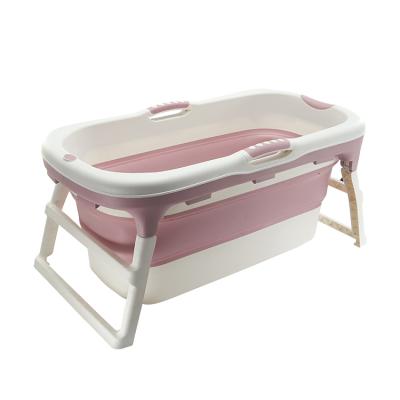 China Popular Stocked Bath Design Safety Plastic Collapsible Baby Tub for sale