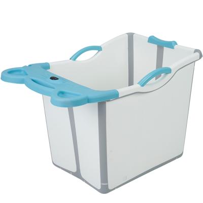 China Baby usefully washing plastic foldable baby bath tubs witness available cushion folding bathtub for newborn for sale