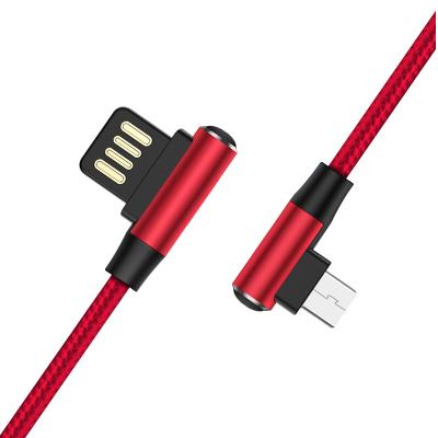 China Charging + 90 Degree Right Angle Bend USB C Data Cable Quick Charging Nylon Braided Data Transfer C Data Cable For iPhone Android for sale