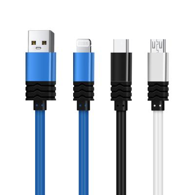 China Charging+Data Transfer 5 Colors 1M Micro USB Charging Anti-twisting Cable Type c Cable Fast Charging Charger Cable For iPhone for sale