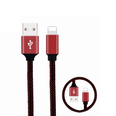 China Charging + Data Sending Tangle Free Nylon Cord 2.4A 1m Charging Data Cable Fast Charging Cable For iPhone Charger Data Cables For IOS for sale