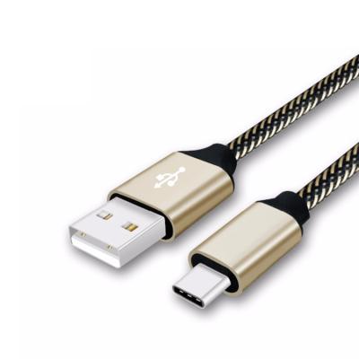 China Nylon Cable Data Transfer Cord 1M 2M 3M Fast Charging Cloth Micro Charging + USB C Tangle Free USB C Cable 2.4A Braided Data Cable For iPhone for sale