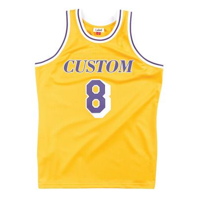 China Custom Design Antibacterial Sublimated Twill Embroidered 1996-97 Retro Classic Tank Top Basketball Tank Top for sale