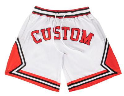 China Antibacterial Custom Just Make Shorts Sublimation Don Basketball Shorts With Zipper Pocket for sale